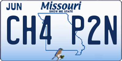 MO license plate CH4P2N