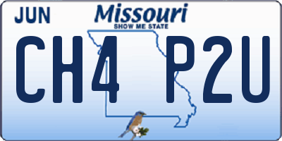 MO license plate CH4P2U