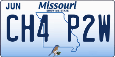 MO license plate CH4P2W