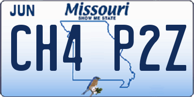 MO license plate CH4P2Z