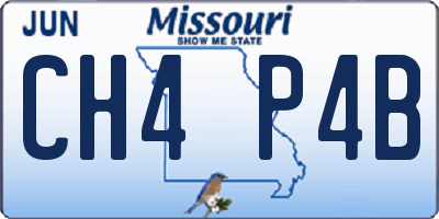 MO license plate CH4P4B