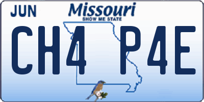 MO license plate CH4P4E