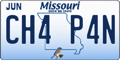 MO license plate CH4P4N
