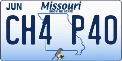 MO license plate CH4P4O