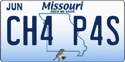 MO license plate CH4P4S