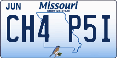 MO license plate CH4P5I