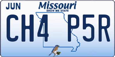 MO license plate CH4P5R