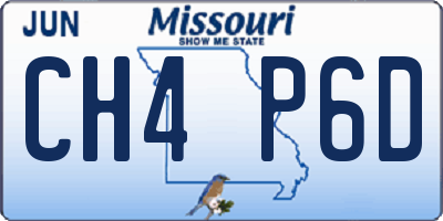 MO license plate CH4P6D