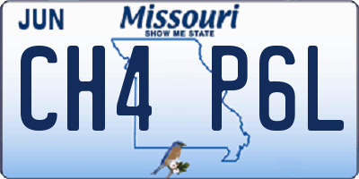 MO license plate CH4P6L