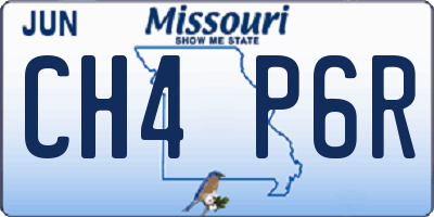 MO license plate CH4P6R