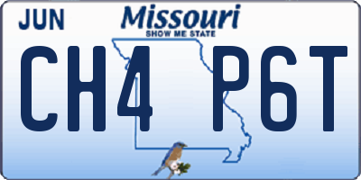 MO license plate CH4P6T