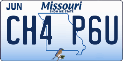 MO license plate CH4P6U