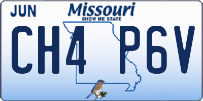 MO license plate CH4P6V