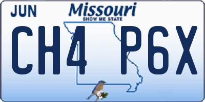 MO license plate CH4P6X