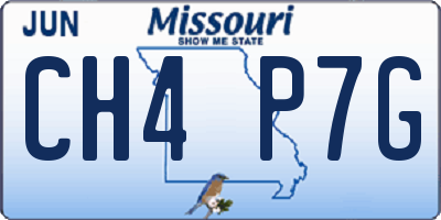 MO license plate CH4P7G