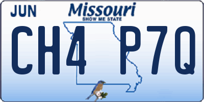 MO license plate CH4P7Q