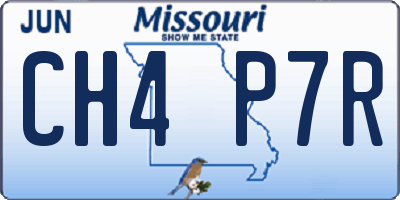 MO license plate CH4P7R