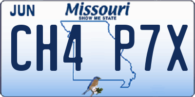 MO license plate CH4P7X