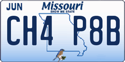 MO license plate CH4P8B