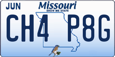 MO license plate CH4P8G