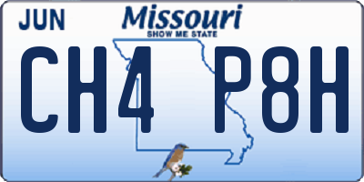 MO license plate CH4P8H