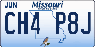 MO license plate CH4P8J