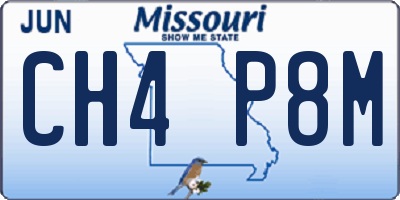 MO license plate CH4P8M