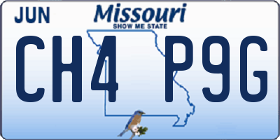 MO license plate CH4P9G