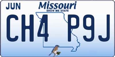 MO license plate CH4P9J