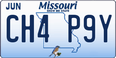 MO license plate CH4P9Y