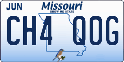 MO license plate CH4Q0G