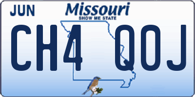 MO license plate CH4Q0J