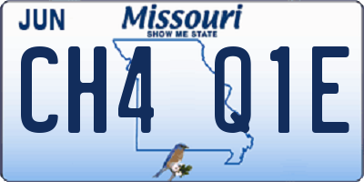 MO license plate CH4Q1E