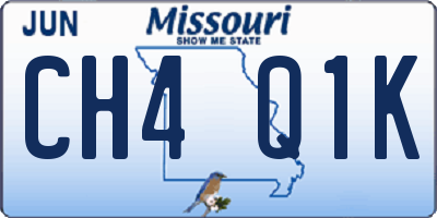 MO license plate CH4Q1K