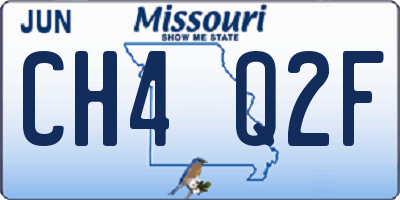 MO license plate CH4Q2F