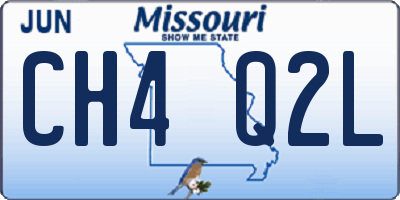 MO license plate CH4Q2L