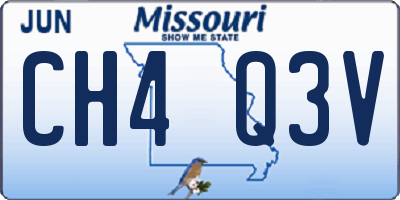 MO license plate CH4Q3V