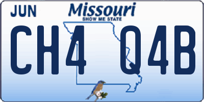 MO license plate CH4Q4B