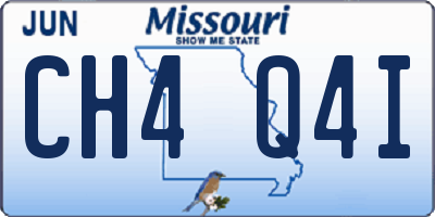 MO license plate CH4Q4I