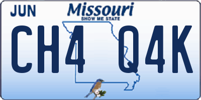 MO license plate CH4Q4K