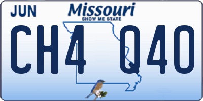 MO license plate CH4Q4O