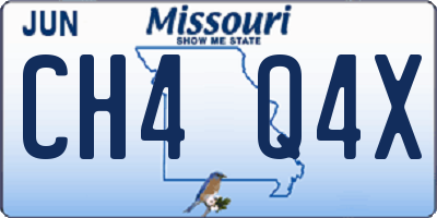 MO license plate CH4Q4X