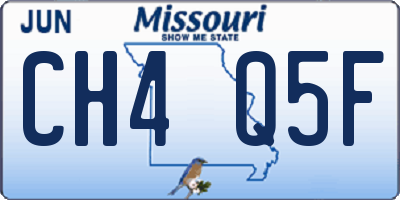 MO license plate CH4Q5F