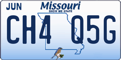 MO license plate CH4Q5G