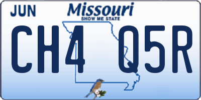 MO license plate CH4Q5R