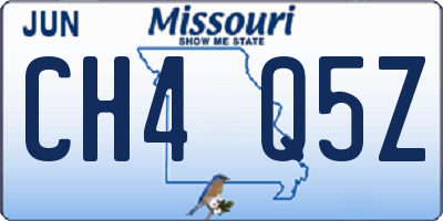 MO license plate CH4Q5Z