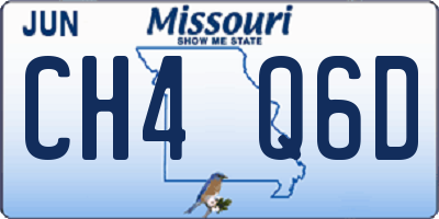 MO license plate CH4Q6D
