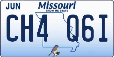 MO license plate CH4Q6I