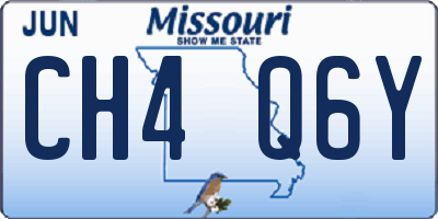 MO license plate CH4Q6Y