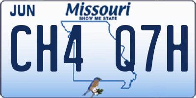 MO license plate CH4Q7H